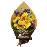 12 yellow colour Roses Bouquet