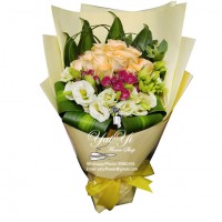 11 champagne colour Roses Bouquet