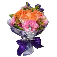 5 pink colour Rose Bouquet